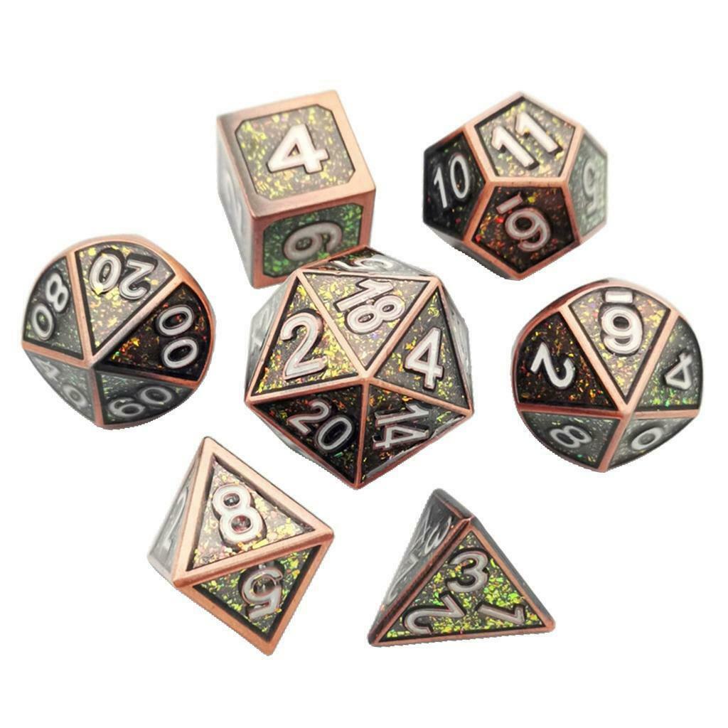 7Pcs Solid Polyhedral Dice Set for MTG DND RPG Party Table Game Props #4