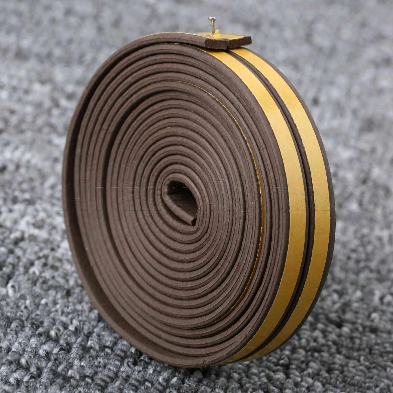 5M I-type Car Window Door Foam Draught Self Adhesive Excluder Rubber Seal Strip