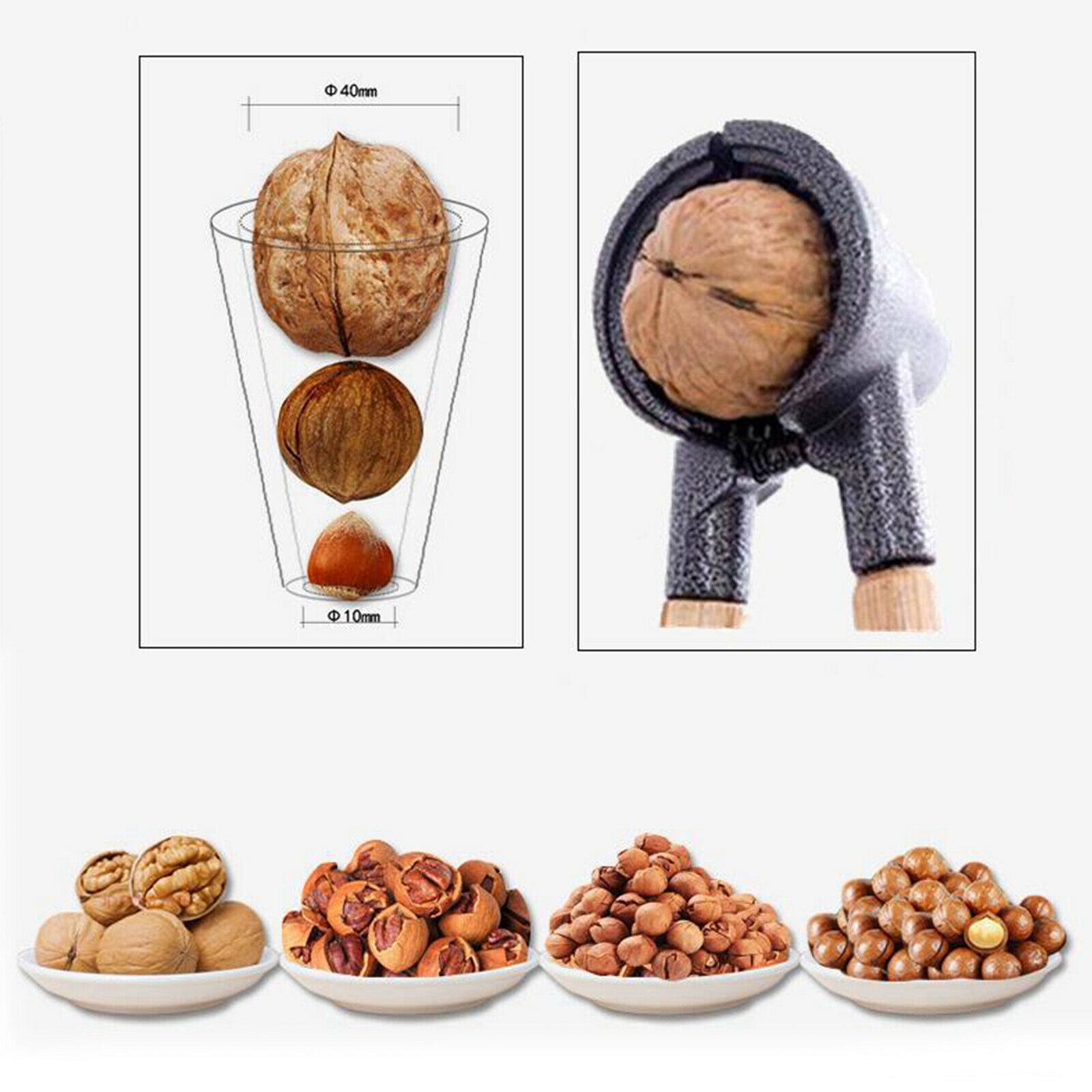 Heavy Nut Crackers Walnut Clip Chestnut Hazelnuts Shell Nutcracker Opener