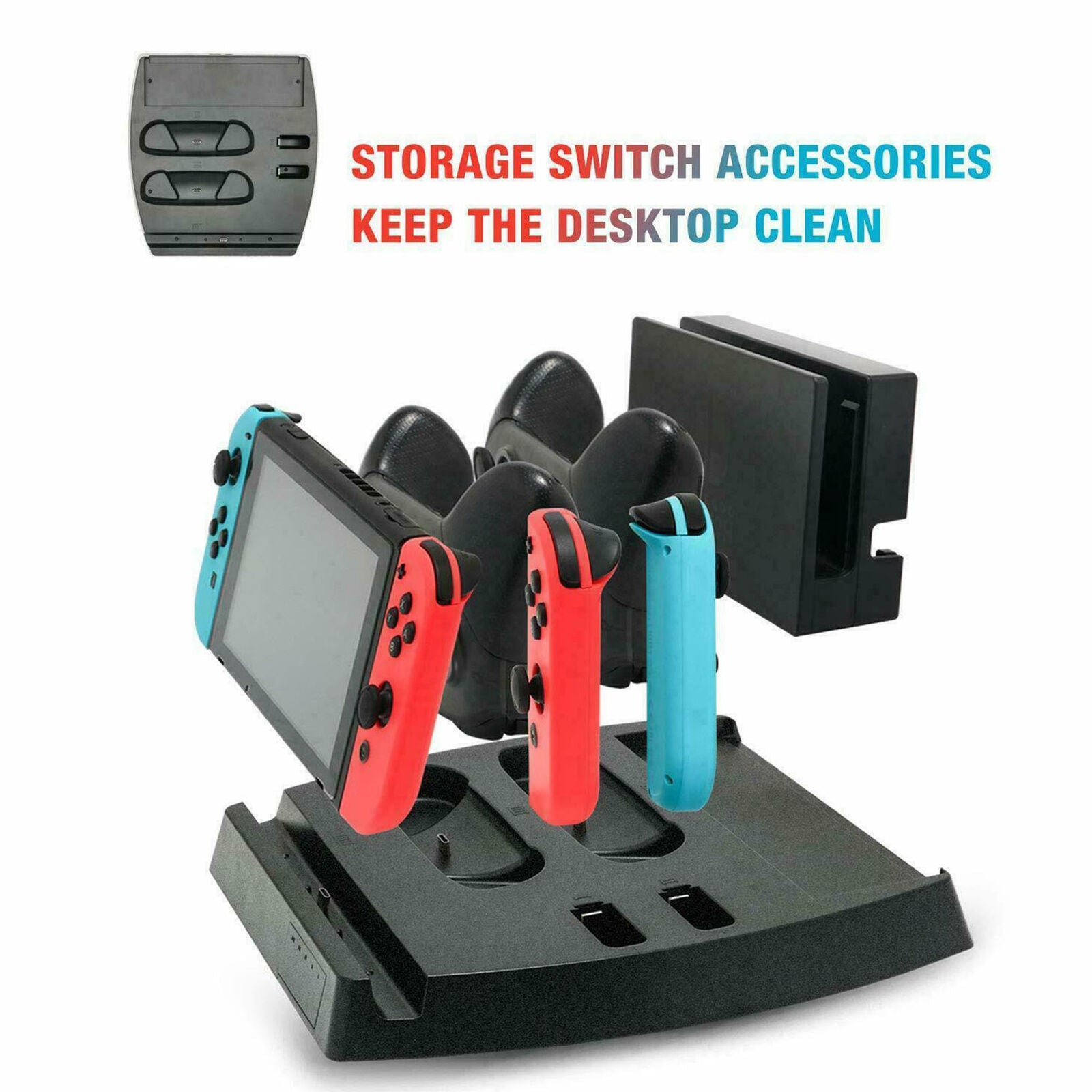 Charging Dock Stand Station For Nintendo Switch Console /Joy-con/Pro Controller