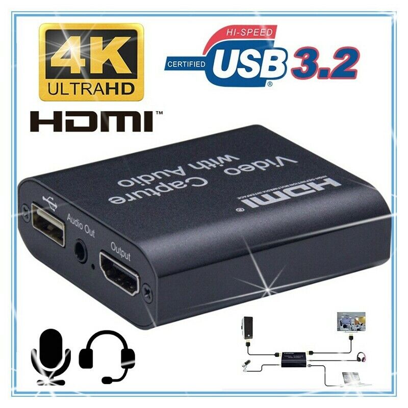 4X(1080P 4K MI Video Capture Device MI to USB 3.0 Video Capture Card with 3W1R6)
