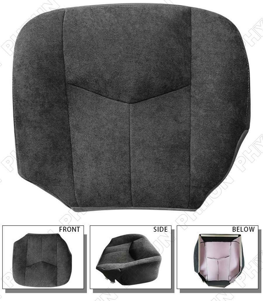 Dark Gray Driver Side Bottom Seat Cover Cloth For Chevrolet Silverado 2003-2006