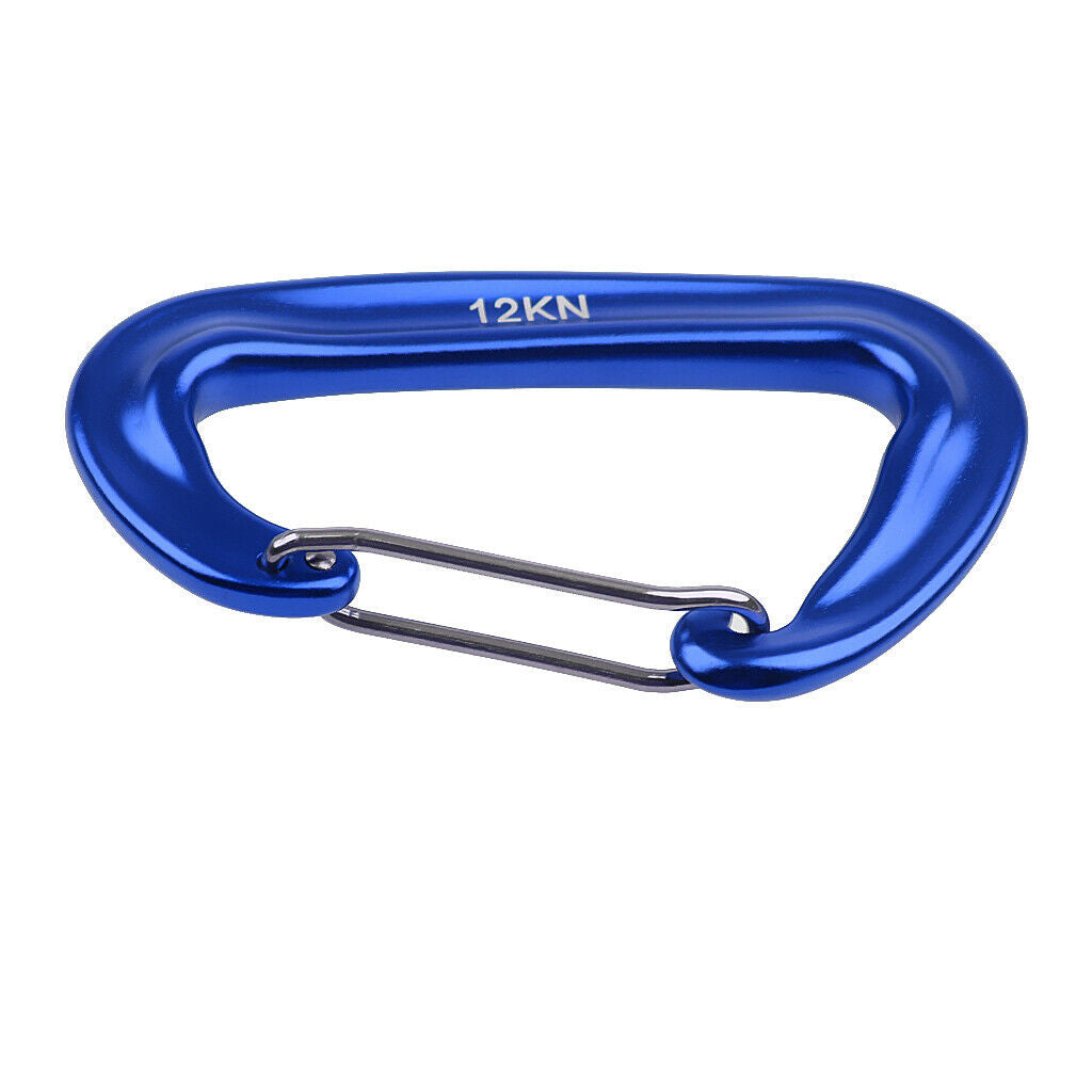 2pcs 12KN Aluminum Spring Clip Carabiner For Climbing