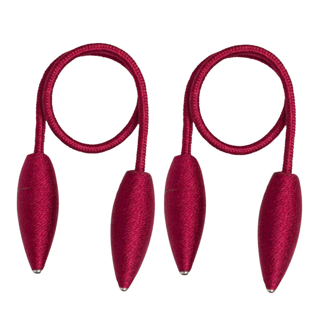 1 Pair 55cm Curtain Tiebacks Creative Drapery Holdback Buckles Wine Red