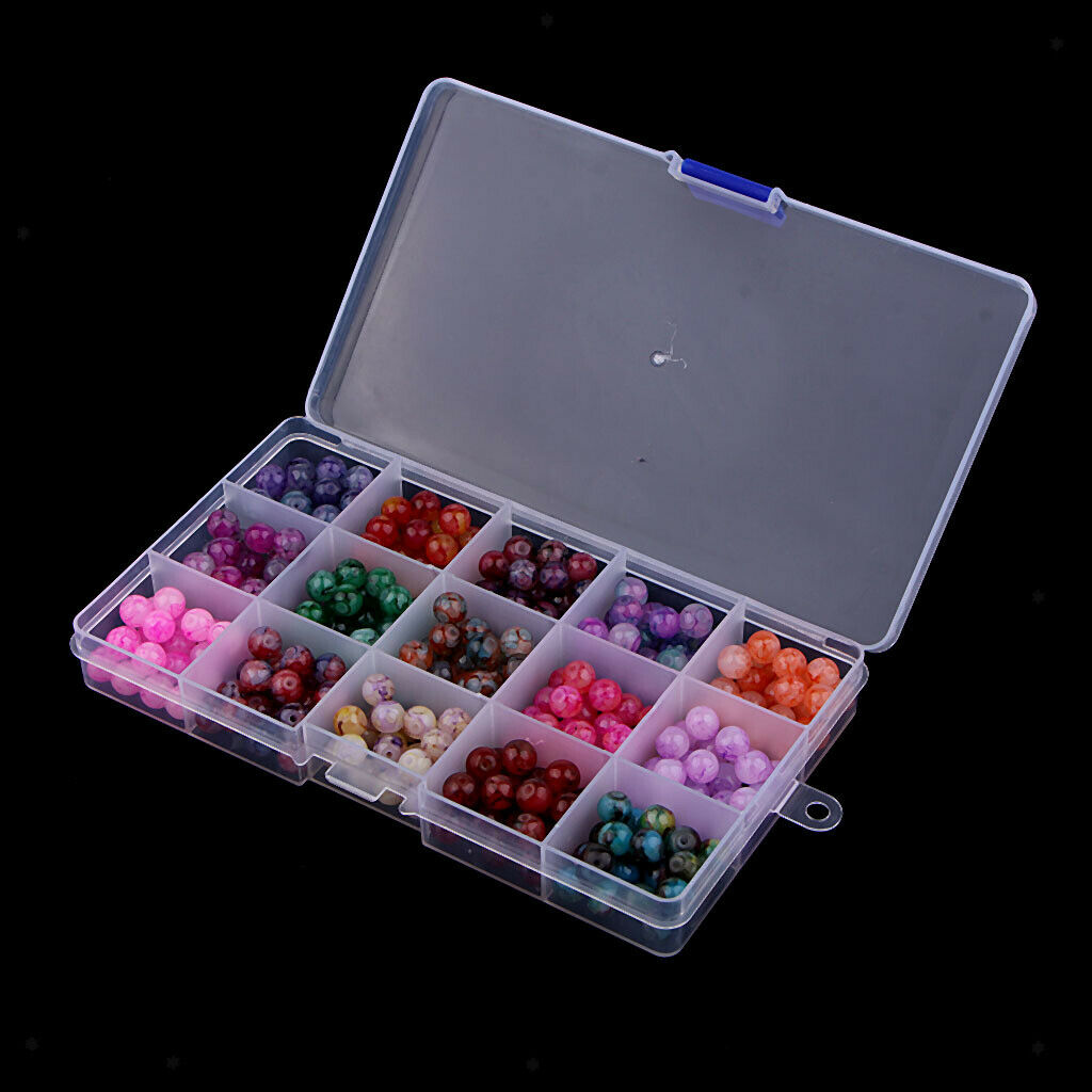 300Pcs 8mm Assorted Colors Crystal DIY Charms Baking Painted Beads DIY Bracelet