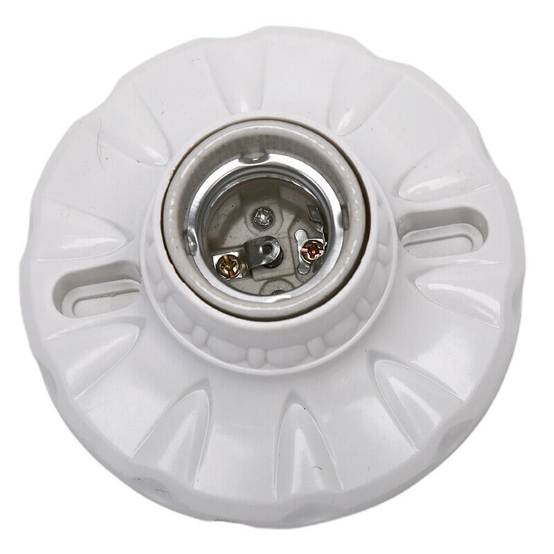 E27 Ceramics LED Light Bulb Holder Round Socket Base Hanging Lamp Socket .l8