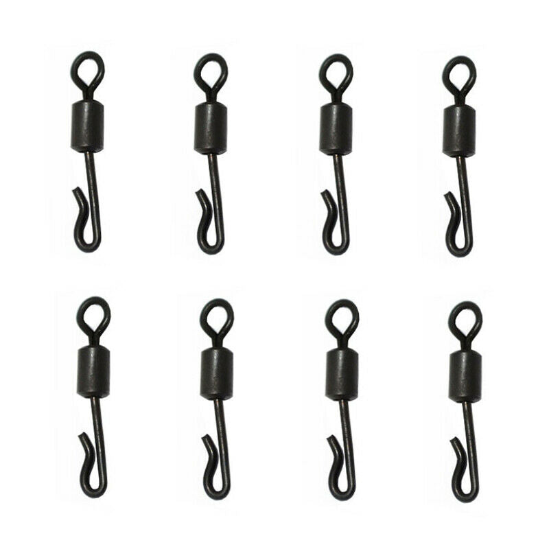 25Pcs Q-Shaped Quick Change Rolling Swivels Fishing Terminal Tackle Acces.l8
