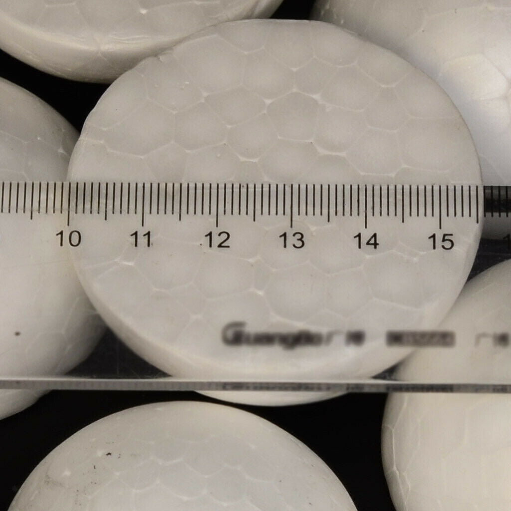 50pcs White Half Round Styrofoam Foam Ball for   Kid Modelling Craft 60mm