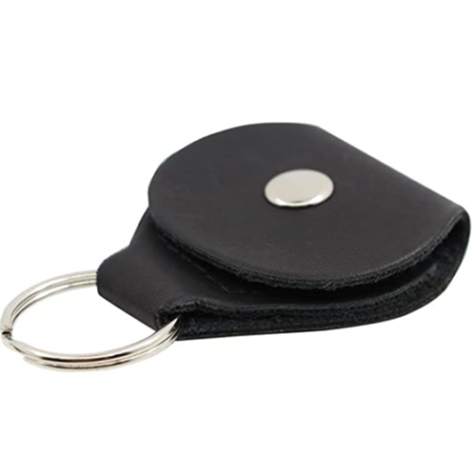 Guitar Picks Holder Case - Leather Keychain Plectrum Key Fob Cases Bag