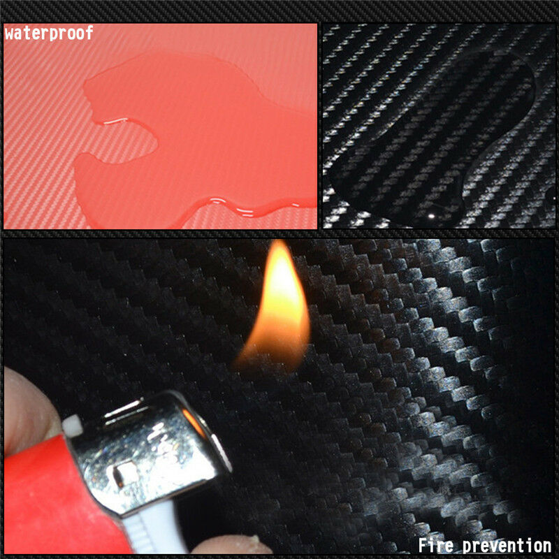 5Pcs Car Door Pedal Rear Trunk Tail Lip Carbon Fiber Anti Scratch Stickers Cover