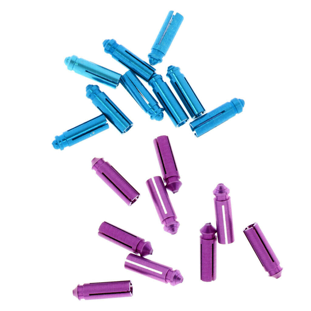 Set of 18 Anodised Aluminum Dart  Savers Protectors (Purple + Blue)