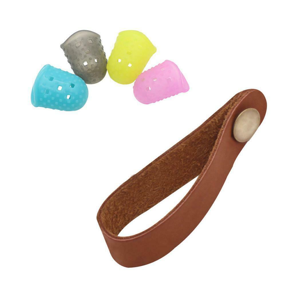 1 Piece Guitar Neck Strap with 4 Thumb Fingers Picks