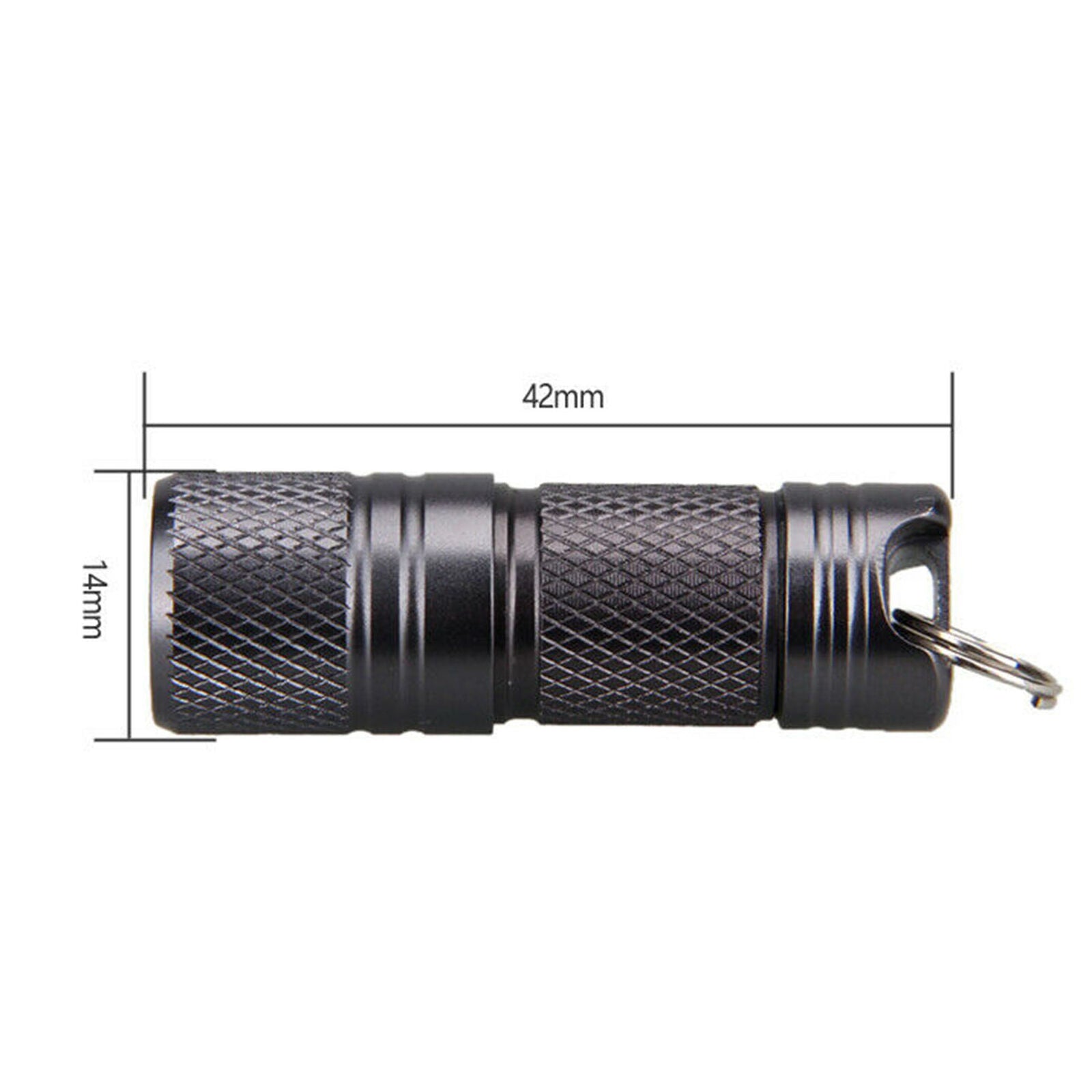 Compact Mini USB Rechargeable LED Flashlight Lamp Keychain Torch Light Night AM