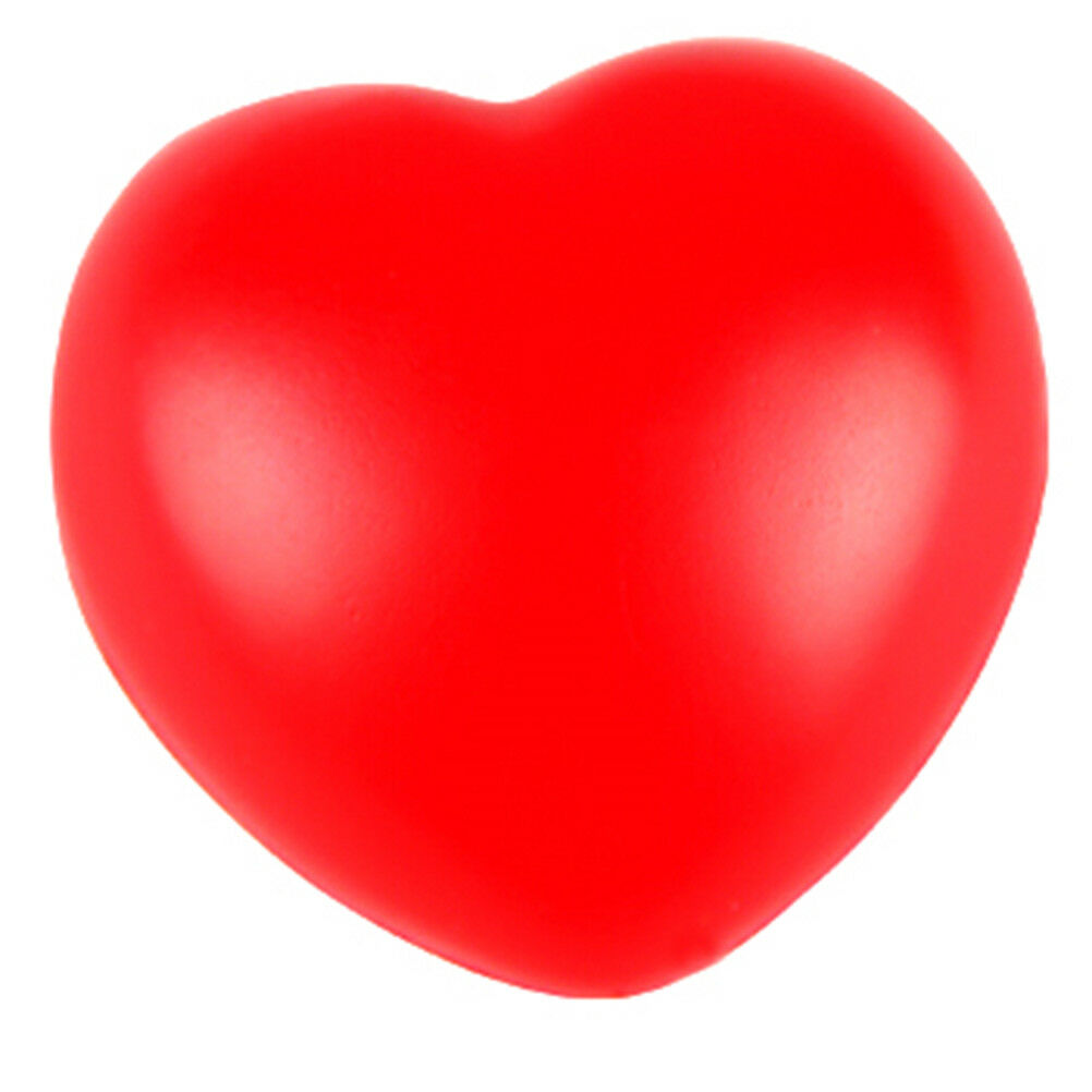 Heart Shaped Stress Relief Squeeze Soft Foam Ball Hand Wrist Exercise Baby Ba.DD