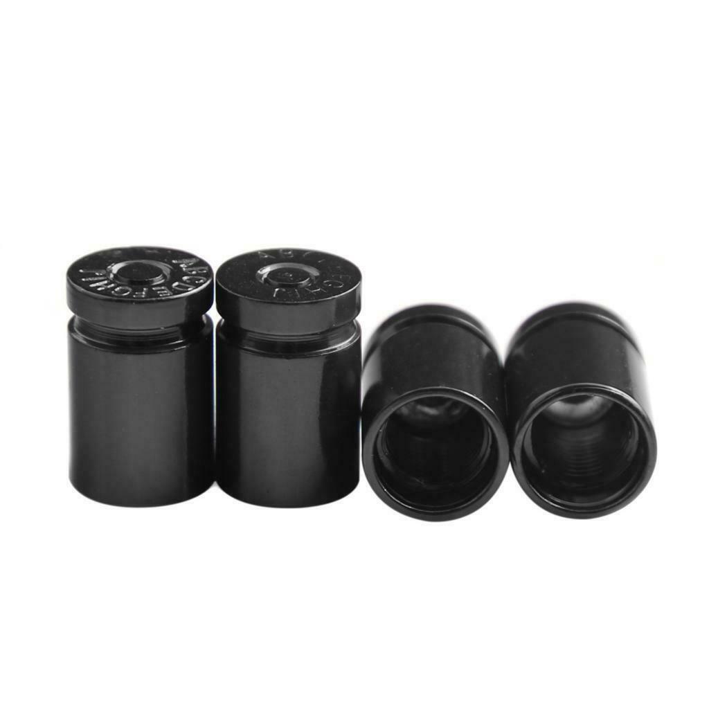 Pack of 4 Aluminum Alloy Car Truck Bicycle Tire Stem Valve Caps Dust Covers