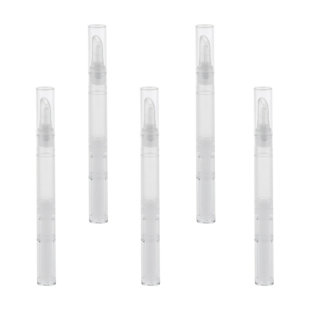 5Pcs 3ml Empty Nail Oil Pen,Twist Pen,Cosmetic Container,Lip Gloss Tubes