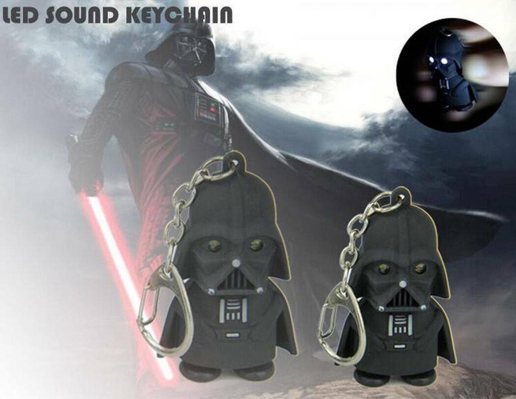 1pc Keyring With Sound Light Up LED Wars Darth Vader Keychain Gift Christmas new