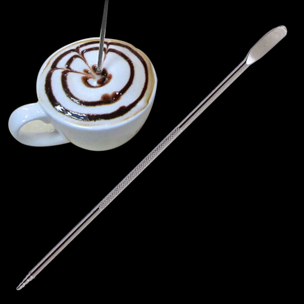 Stainless Steel Fancy Stitch Coffee Latte Art Needle Hook Home Kitchen Too.l8