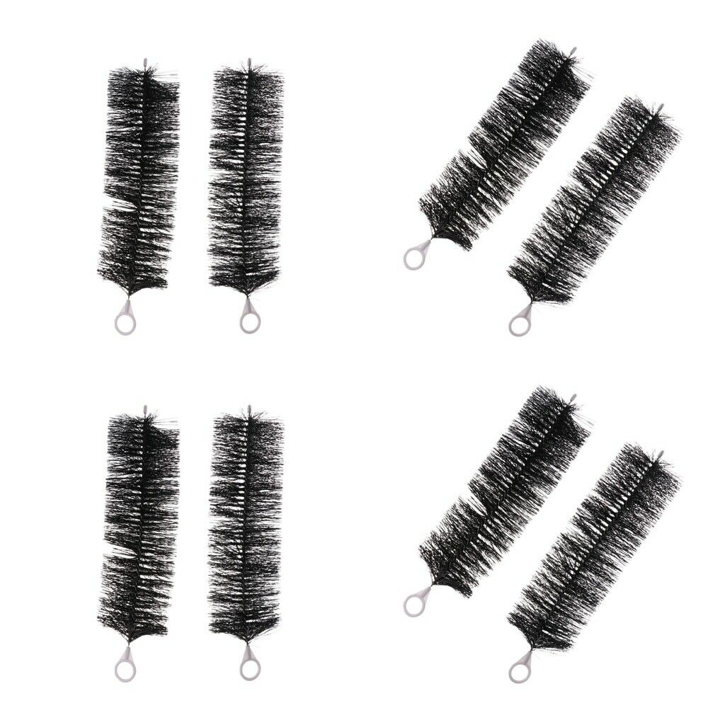 Set of 8 Practical Fish Pond Filter Brushes Easily Use For Aquarium Black
