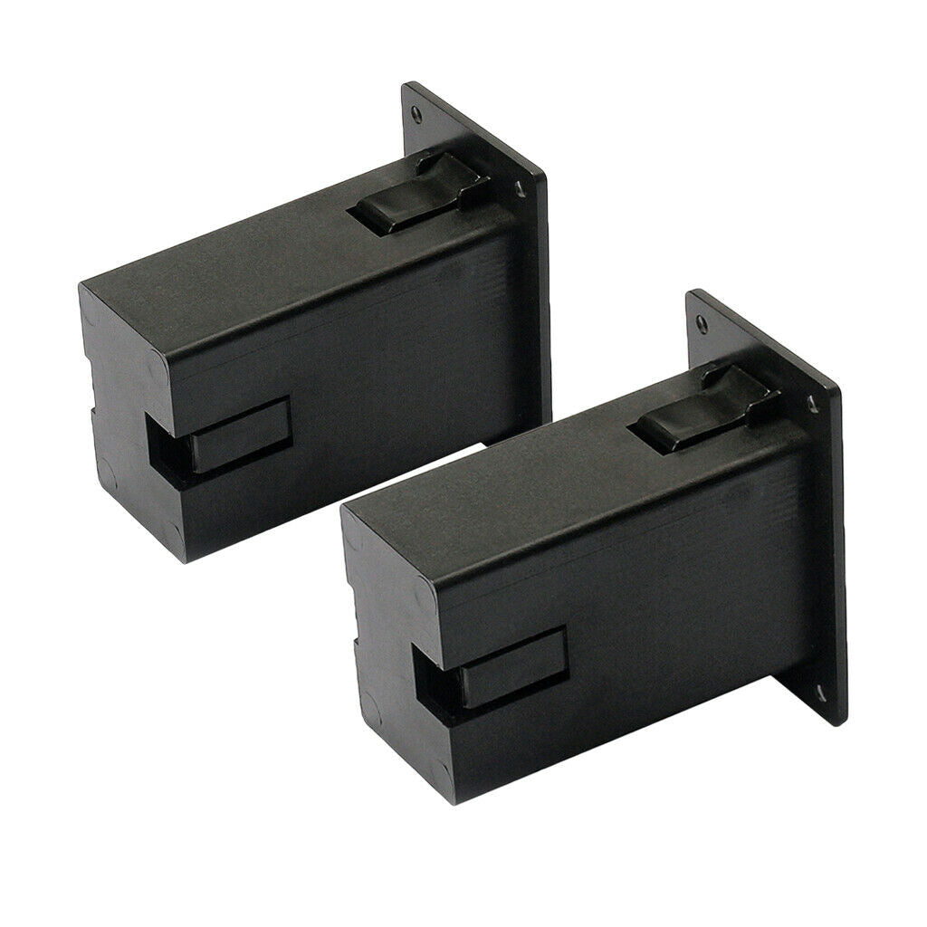2Pcs/Set Battery Box Case Holder Cover Guitar Bass Pickup Guitar Bass Black