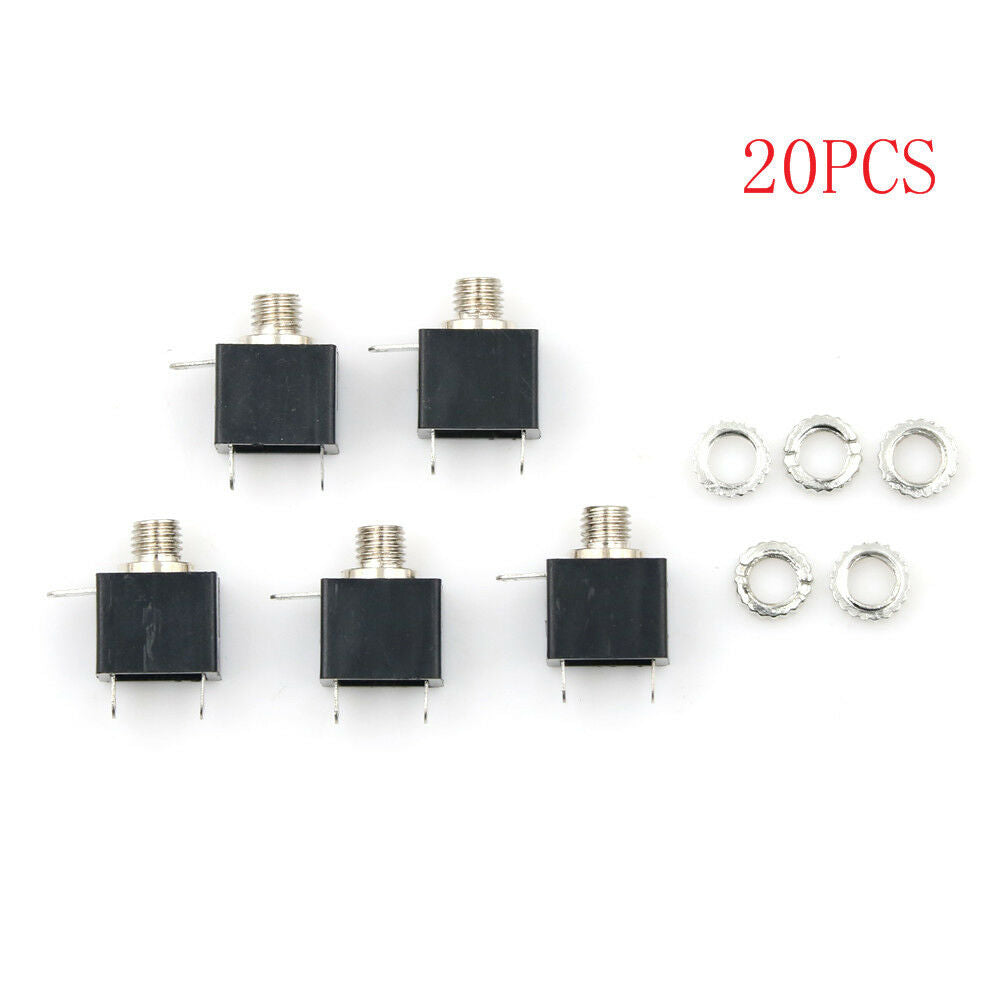 20pcs 2.5mm Female Connector 3 Pin Headphone Jack Socket Mono Channel PJ-2_U SJ