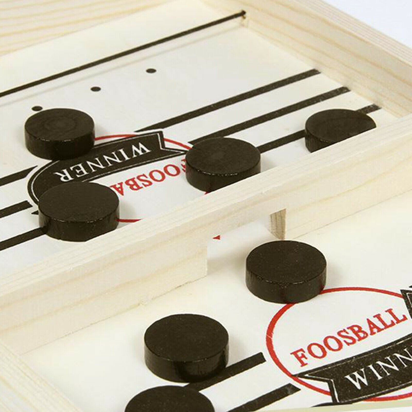 Wooden Fast Sling Puck Game Paced Sling Winner Hockey Board Toys Small