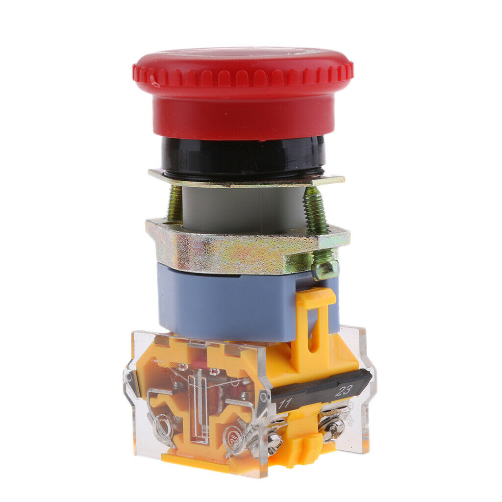 LA39-11ZS Mushroom NC/NO Emergency Stop Self Locking Push-button Switch Red