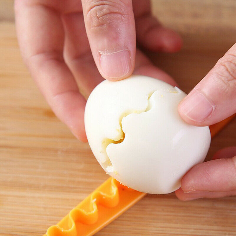 2 Pcs Fancy Cut Eggs Cooked Eggs Cutter Household Boiled Eggs Creative To.l8