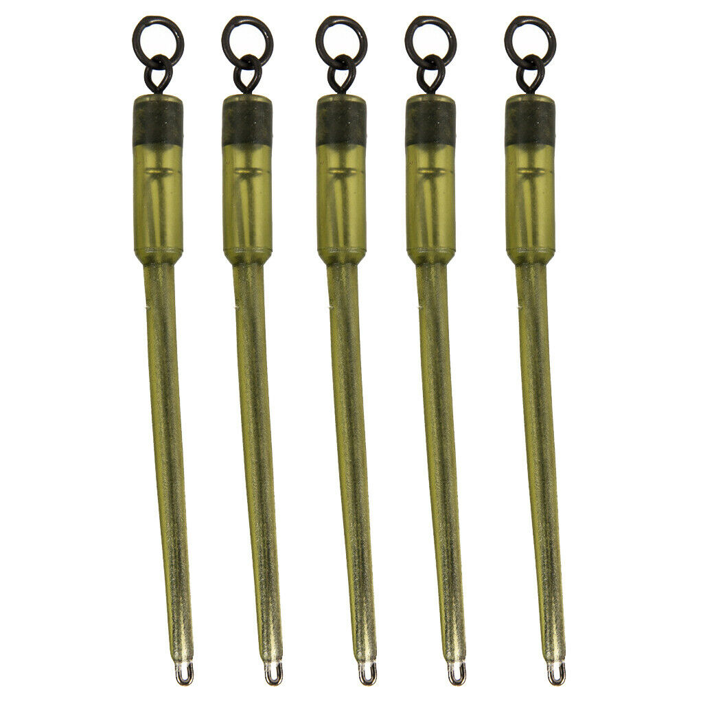 15Pcs Carp Fishing Connector Swivels PVA Tube Bag Stems Solid Bag Insert Stem