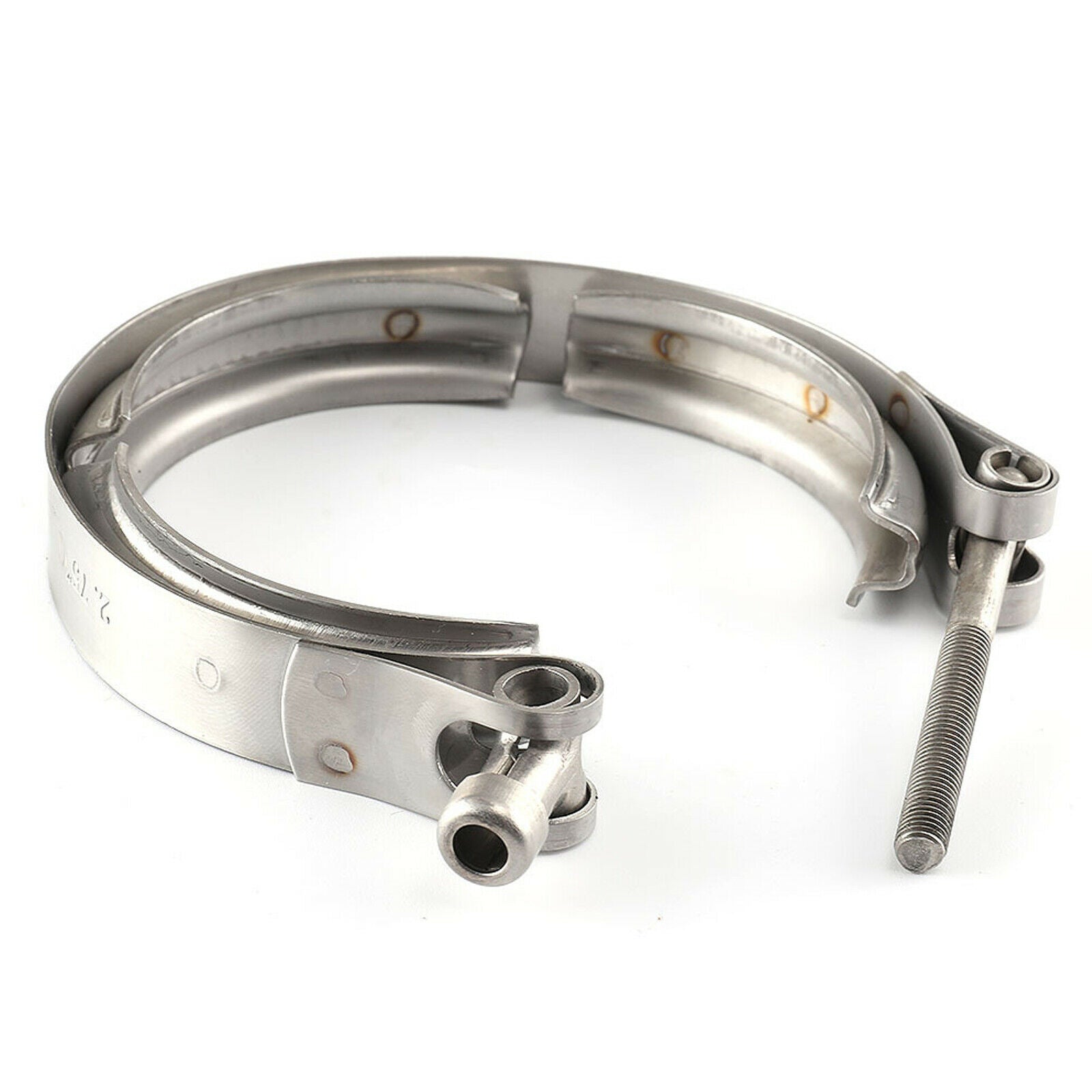 Universal 2.5 Inch 304 Stainless Steel V Band Flat Flange Clamp Kit Assembly