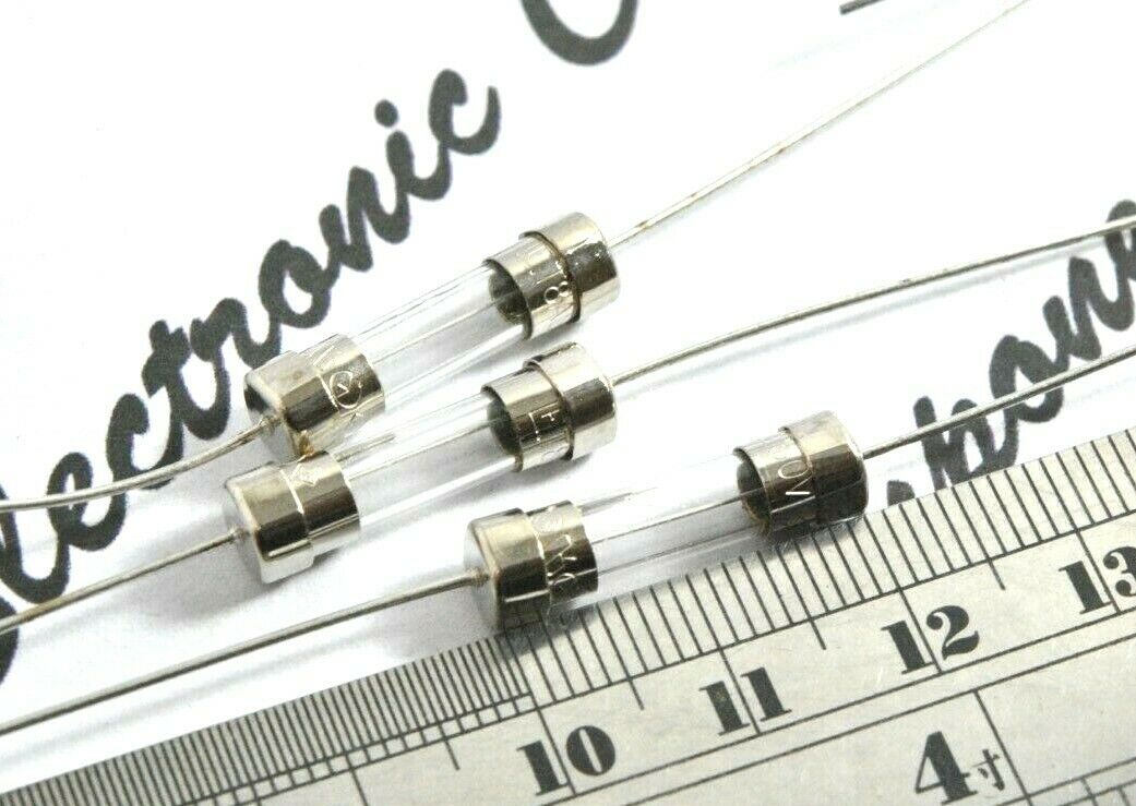4pcs - Littelfuse T 8A 250V 5x20mm Pigtail Slow Blow Glass Fuse - 218 series