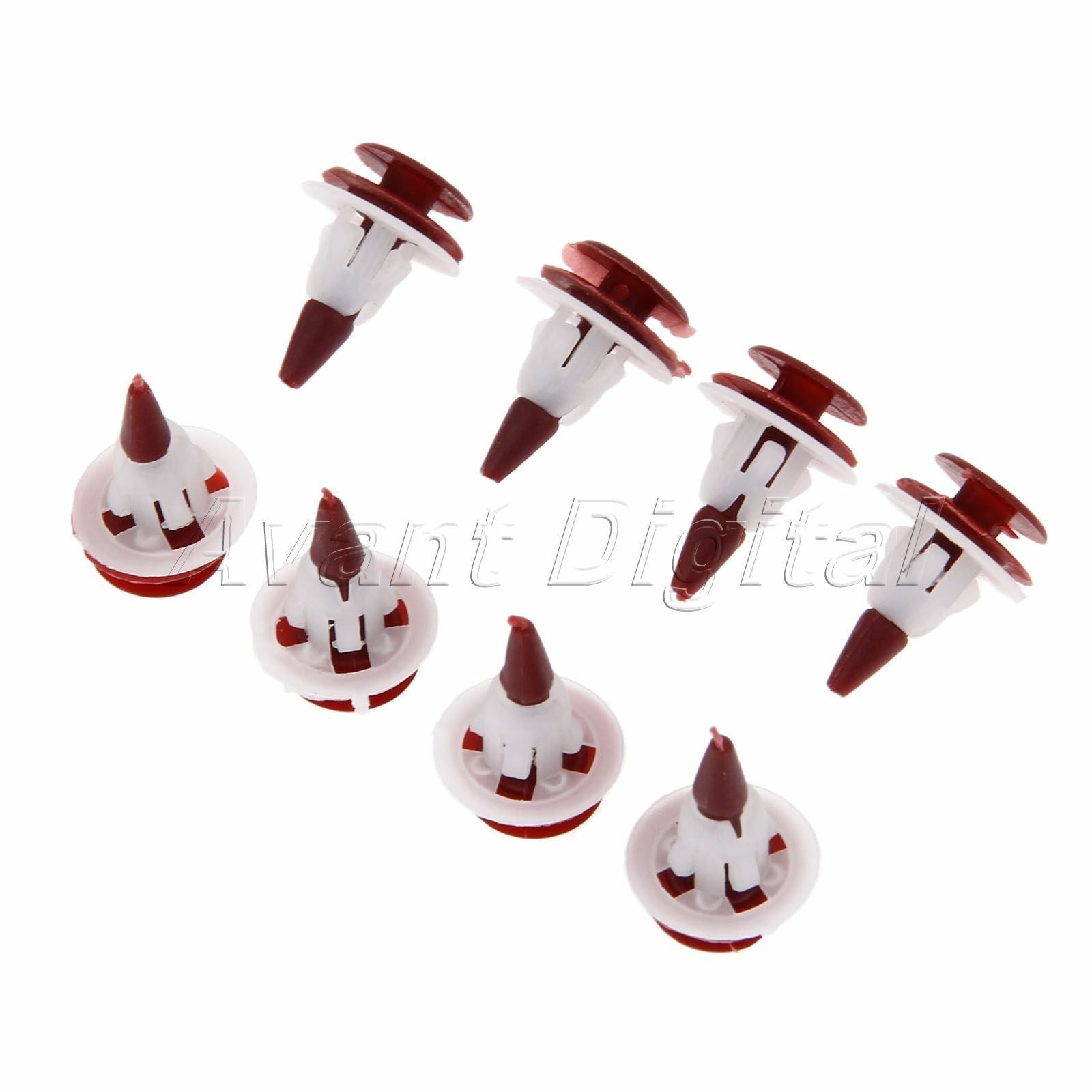 50PC 23.8mm Red Auto Guard Plate Fastener Decorative Pin Rivet Fixed Clips