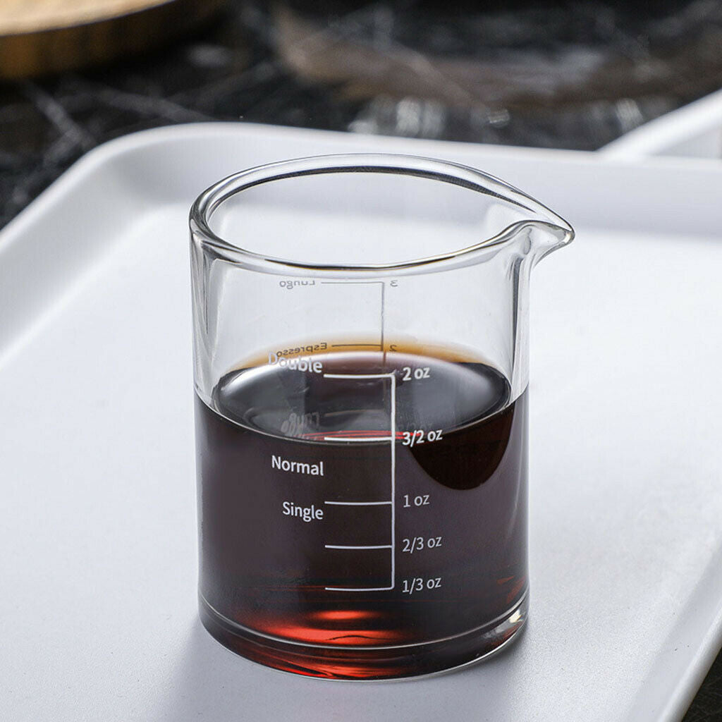 Clear Glass Espresso Liquid Shot Glass Heavy Sturdy for Tool 3.38 oz 100ML