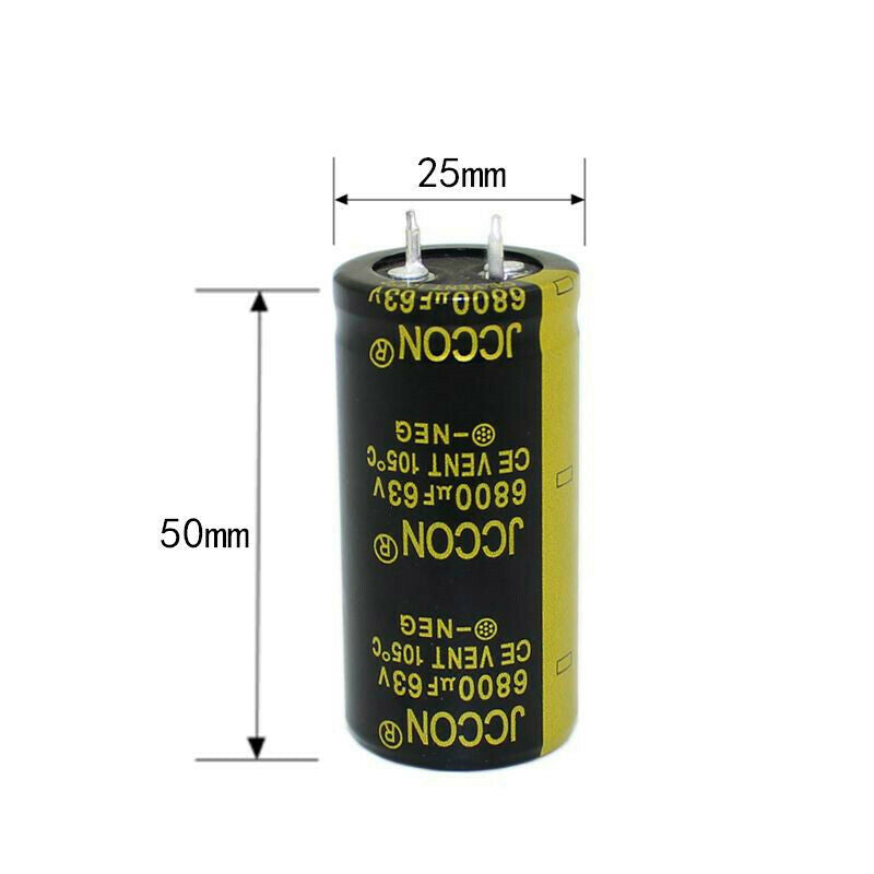 1pcs 63v6800uf Aluminum electrolytic capacitor Audio filter capacitor 25x50mm