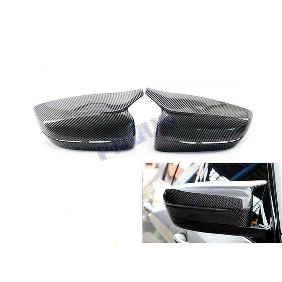 2Pcs Car Side Mirror Covers Carbon Fiber Style For BMW G20 G28 G30 G38 G11 G12