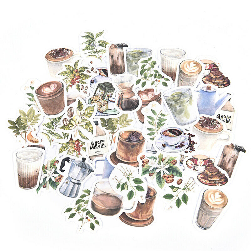 46Pcs Decorative Stickers Scrapbooking Label Diary Stationery Album Sti R.l8