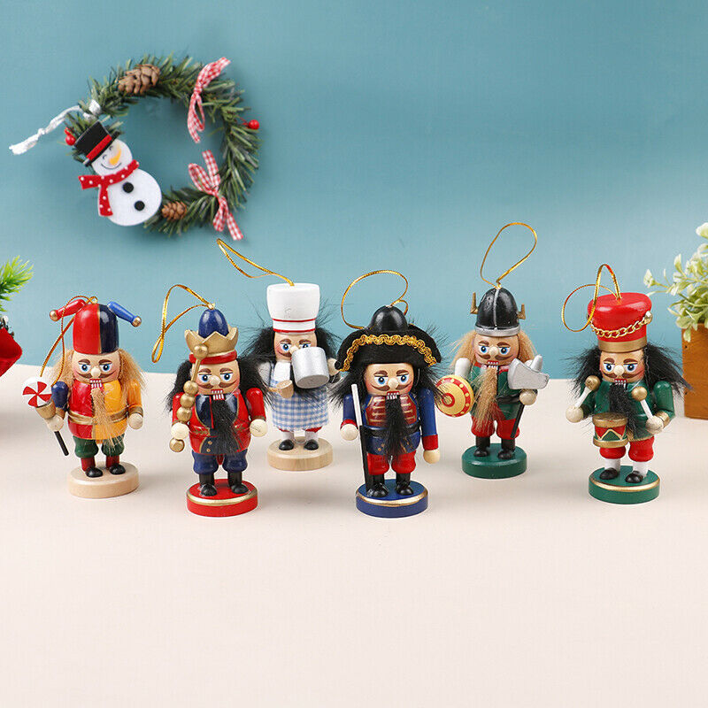 1Pc 10CM Nutcracker Puppet Soldier Christmas Decoration Pendant Home OrnamenBDA