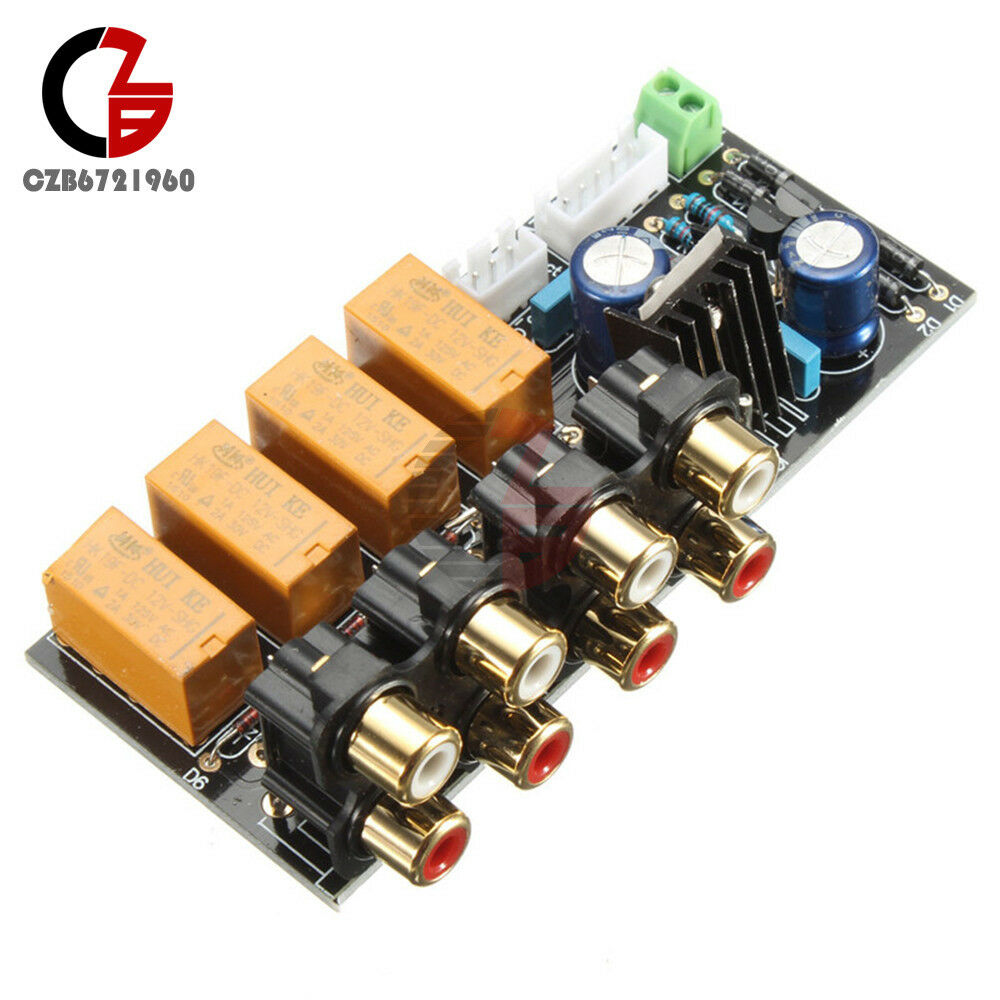 Audio Input Signal Selector Relay Board/Signal Switching Amplifier Board + RCA