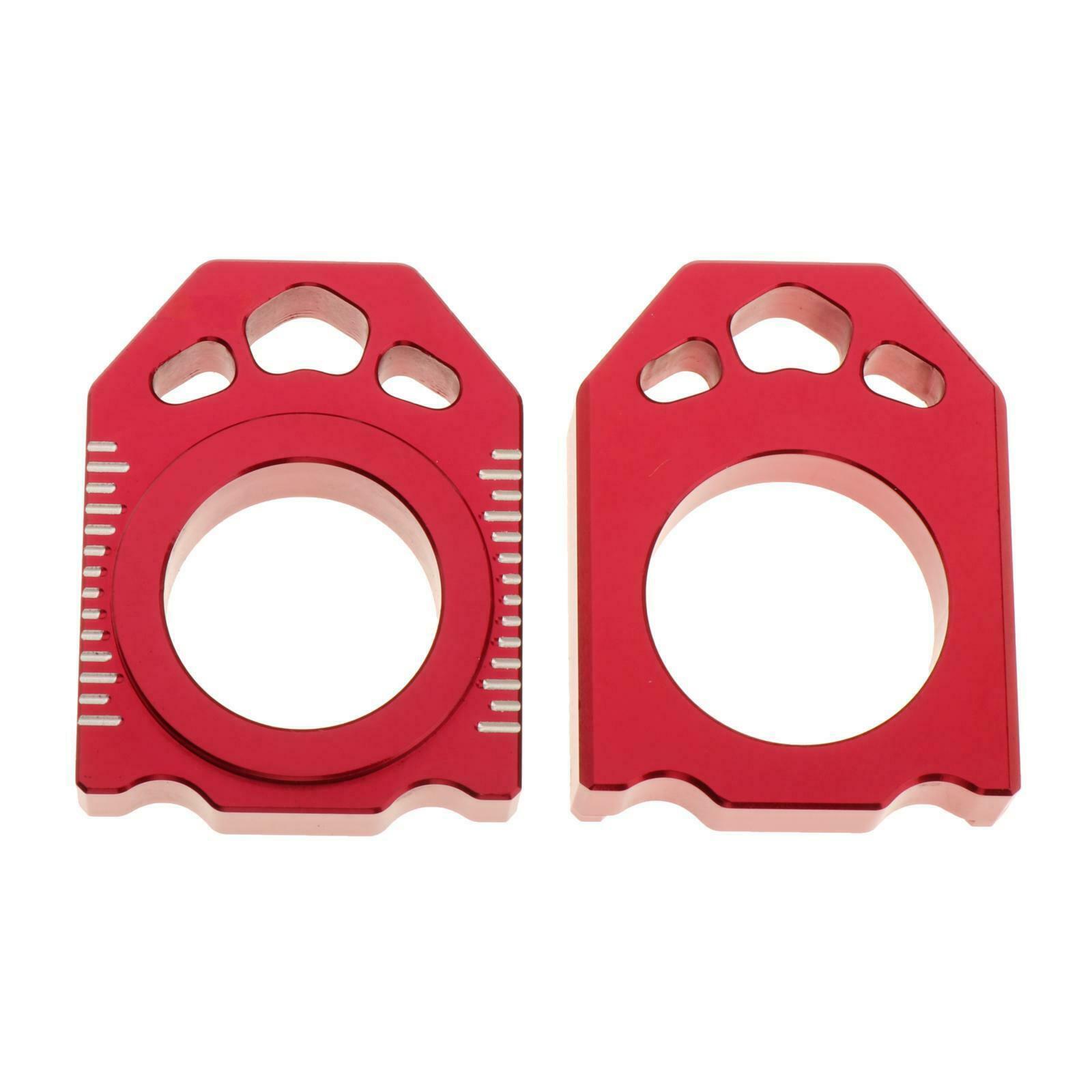 2 Pieces Motorcycle CNC Rear Adjuster Block Chain for  CR 125 250 R CRF 450