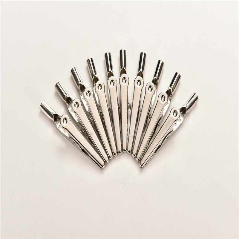 10X Stainless Steel Alligator Crocodile Clips Test Cable Lead  Screw Fi WF