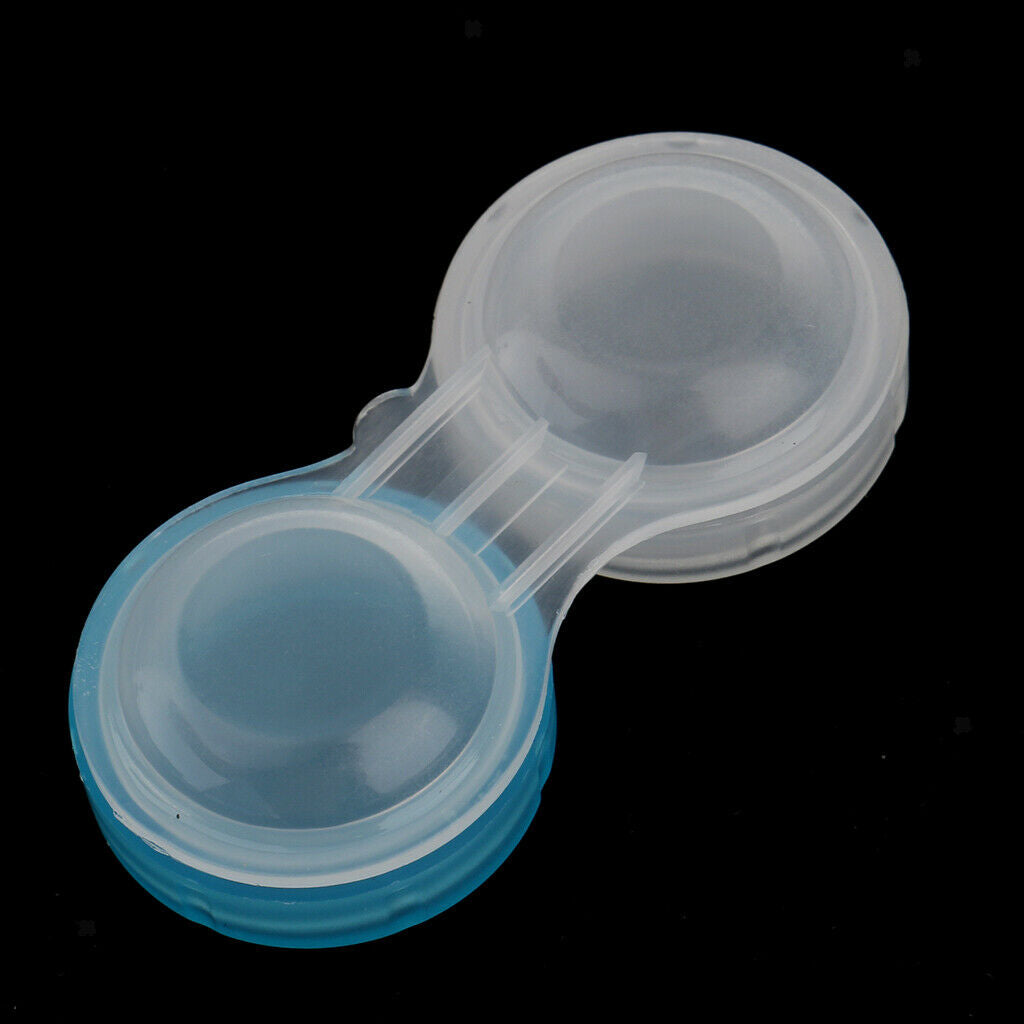 30 Pieces Mini Contact Lens Box Travel Soaking Case Transparent