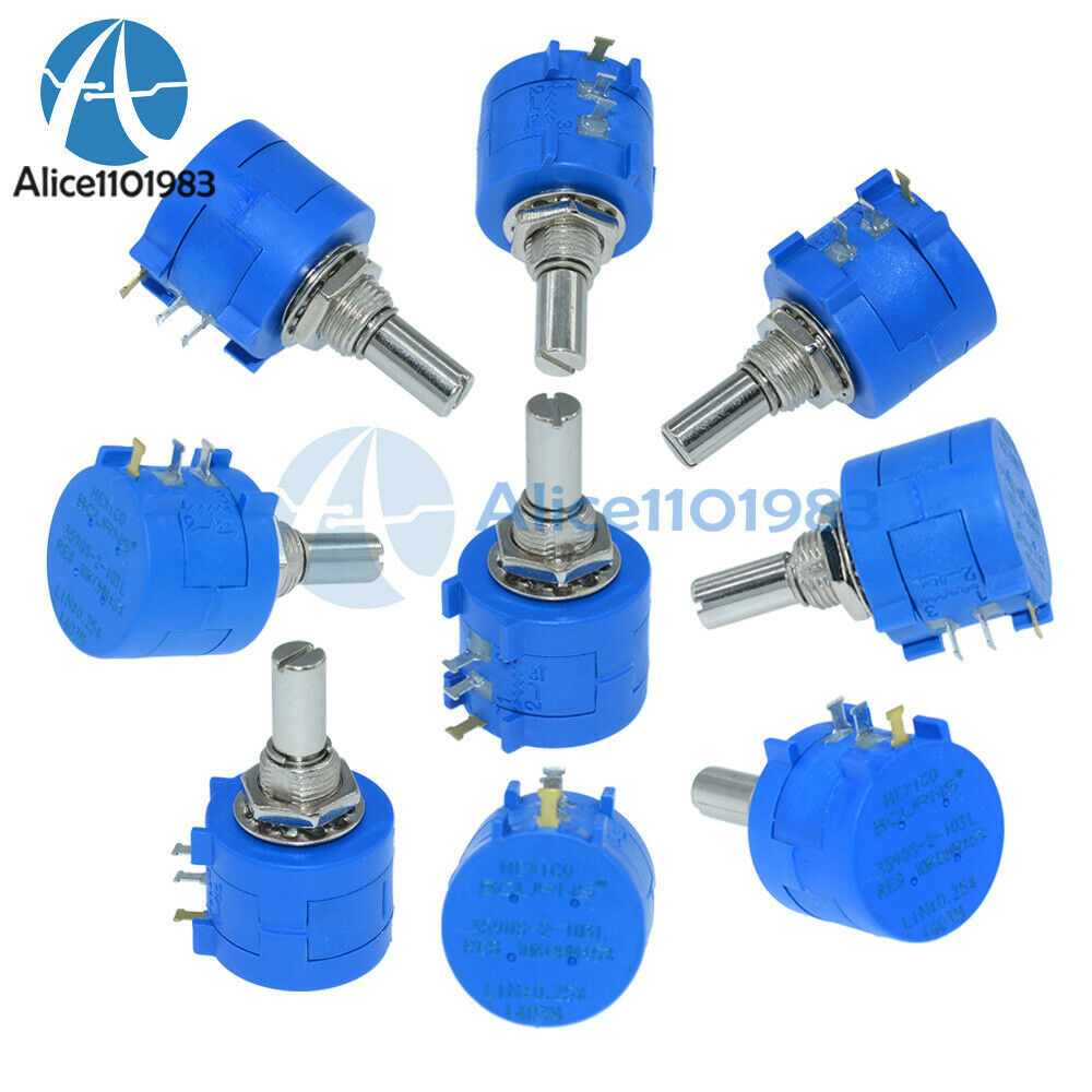 10PCS 10K Ohm 3590S-2-103L Rotary Wirewound Precision Potentiometer Pot 10 Turns