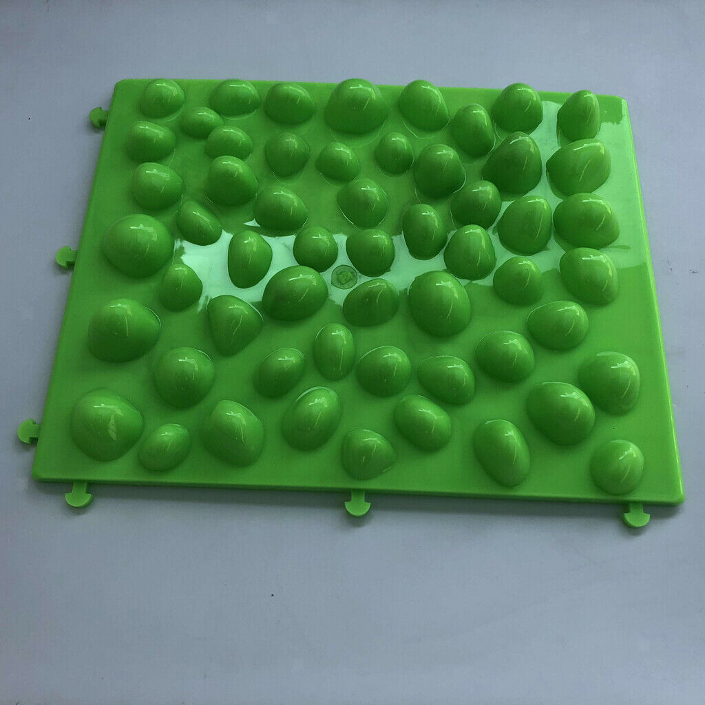 2pc Pebbles Foot Massage Pad Toe Pressure Plate Shiatsu Blanket Yg Mat Green