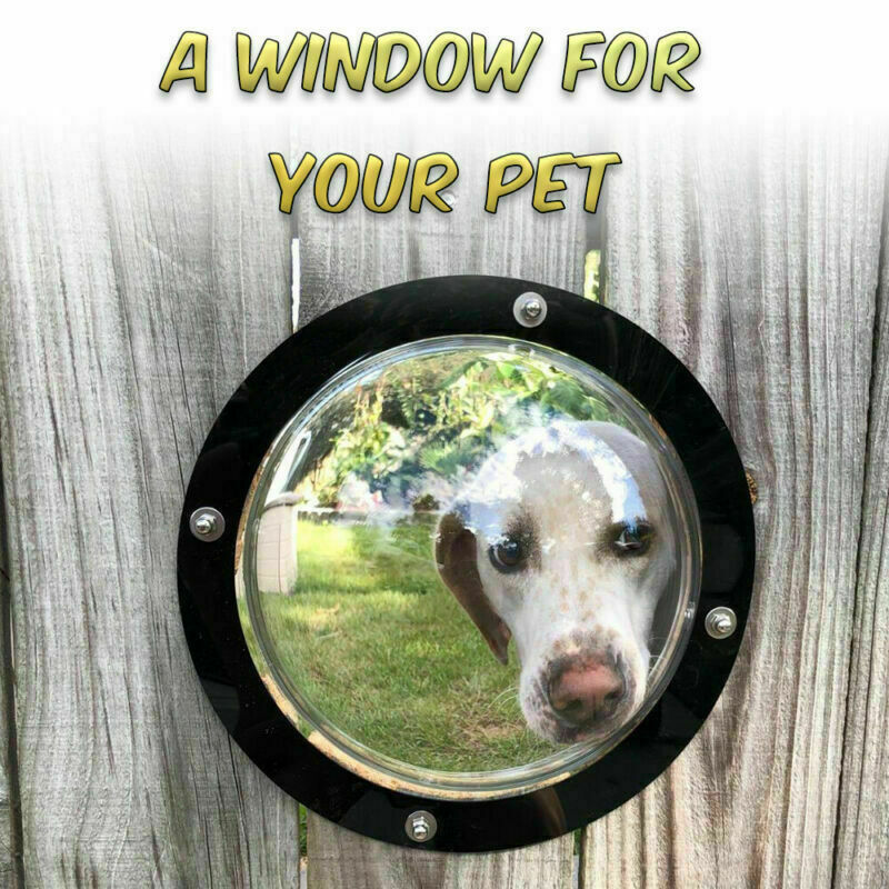 Dog Fence Window - 11.25IN Acrylic Dome Clear Dome Pet Window, 1pk