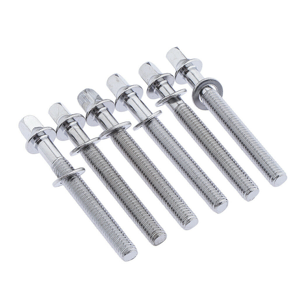 36x 60mm Drum Tension Rods with Washers for Bass Drum Hardware Repalcement