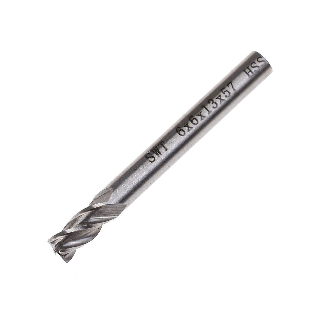 10X 1.5-6mm HSS Straight Shank 4 Flue End Mill Cutter CNC Drill Bit Tool SeY1