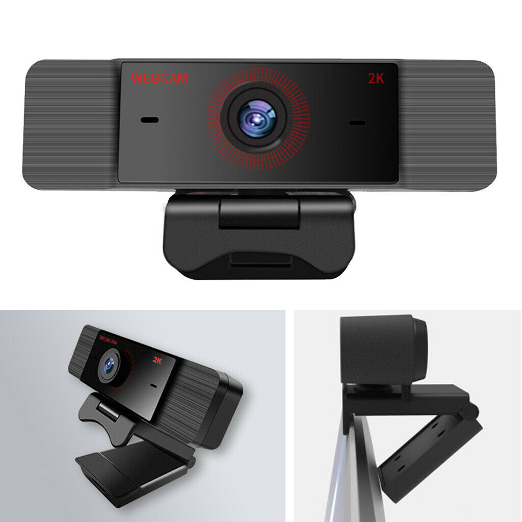 2K USB Webcam with Mic for Conference YouTube Skype Gaming PC Computer