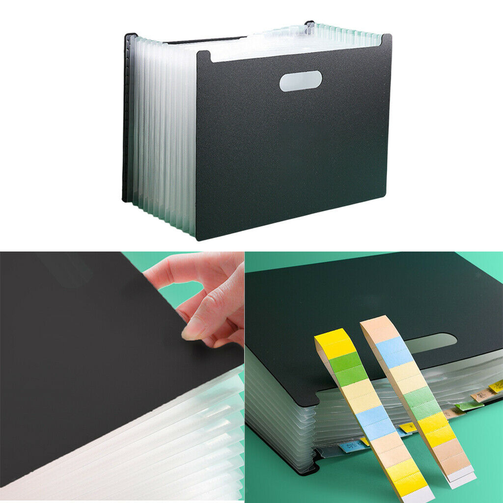 A4 File Organizer Expanding File Folder File Organizer Box - Black 1