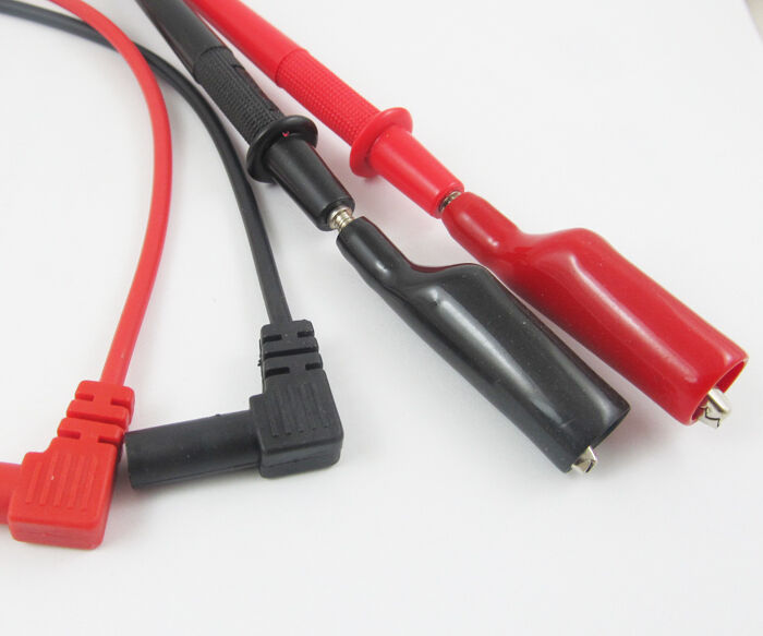 1set Test Lead Insulated Screw on Alligator Crocodile Clip for Multimeter DMMS