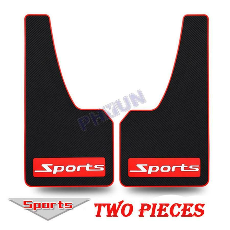 Universal Car Truck Mud Flap Mudguards Fender Black & Red Sport Styling 2PCS
